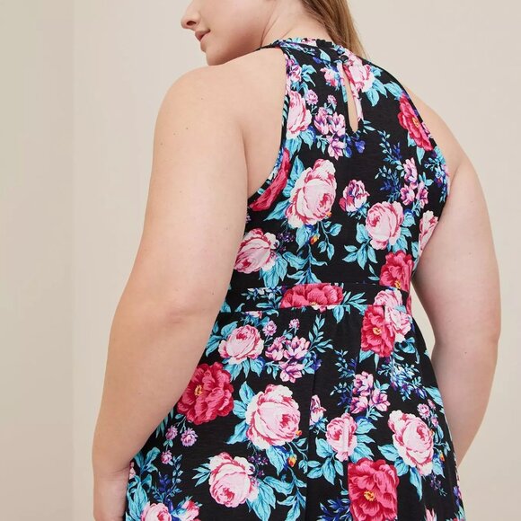 NWT Torrid Babydoll Halter Neck Floral Tank Top Size 1 - Picture 4 of 16
